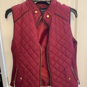Burgundy Puff vest